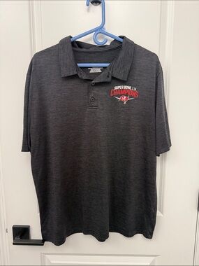 Tampa Bay Buccaneers Super Bowl LV Champions Men's Charcoal Polo size XL